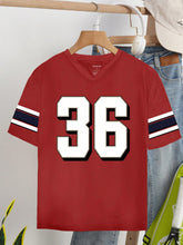 Women's Colorblock Digital Print V-Neck Short Sleeve T-Shirt